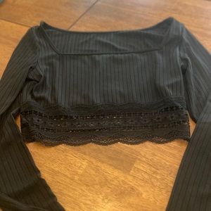 Lace Bottom Crop Top